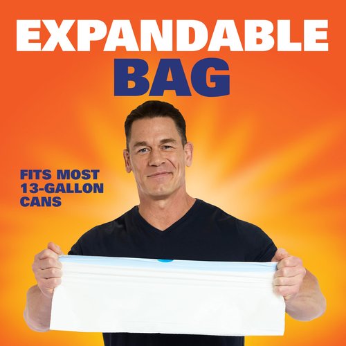 Hefty Ultra Strong Trash Bags, Tall Kitchen 13 Gallon Size, Drawstring Closure, Continuous Odor Control, White, Unscented, 110 Bags