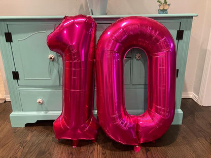 Number Balloons - 40 Inch One Balloon for 1st Birthday | Rose Purple Party Decoration