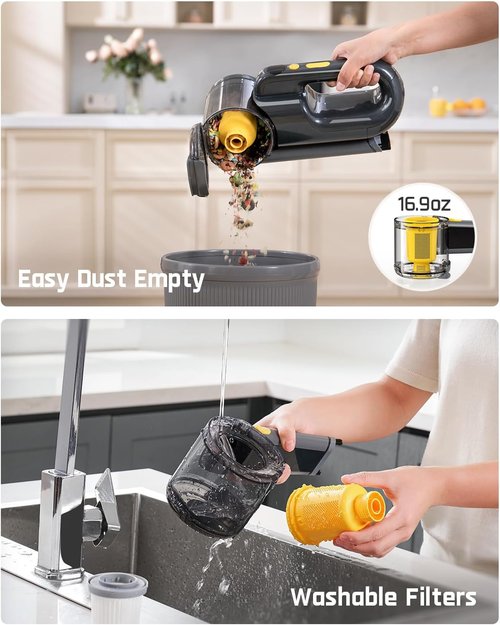 Fanttik Fold V10 Ultra Deluxe Handheld Vacuum - 17kPa Suction Power, 35 Min Runtime, Smart LED Display