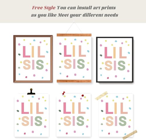 LARTSFRO Wall Art Decor - Brother and Sister Make The Best Friends | Inspirational Nursery Posters, 10x8 Inch Set of 4 Unframed