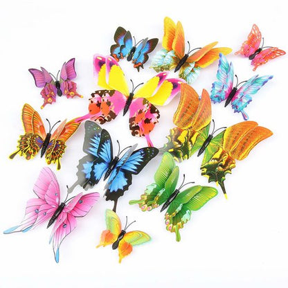OPSEAM Butterfly Wall Decor 24/48 PCS, 3D Butterflies Stickers for Party Decorations with Magnets (Swallow, 48)