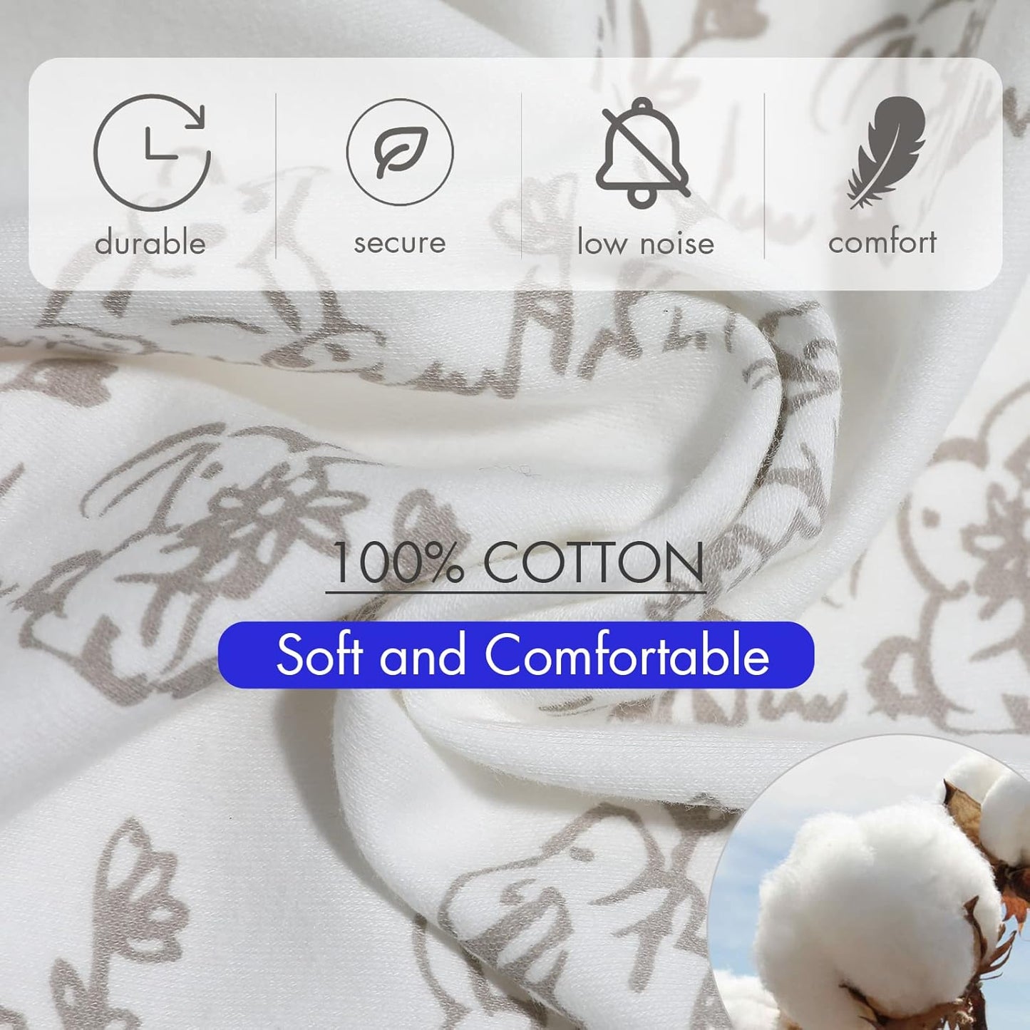Skiennix Organic Baby Swaddle Sleep Sacks - 4-Pack Adjustable Cotton Wraps for Newborns (0-3 Months)