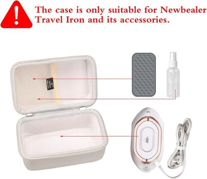 Aproca Travel Iron Case - Portable Storage Bag for Newbealer Mini Dry Iron | Grey (Case Only)