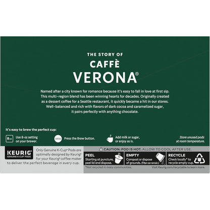 Starbucks K-Cup Coffee Pods - Dark Roast Caffè Verona for Hot or Iced Coffee | 60 Pods