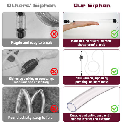 LURKA Wine & Mead Making Kit，Siphon Pump with 6 Feet of Tubing, Bottling Wand, Clamp, Bubble Airlock and Drilled Stopper，Wine Making Supplies for Beginners，Wine Wand and Auto Siphon Included