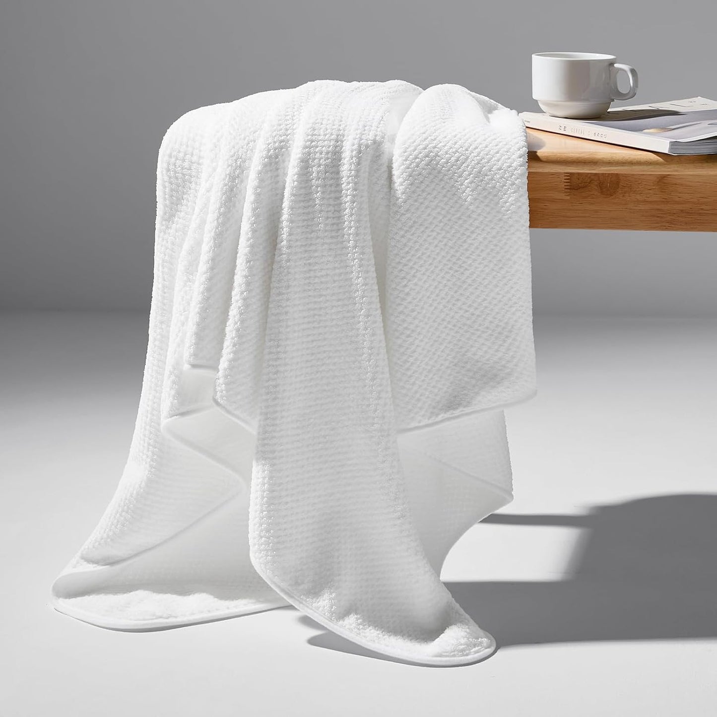 REDKISS Ultra Soft Towel Set - Premium White Bath Towels, Highly Absorbent & Quick Dry | 6-Piece Collection