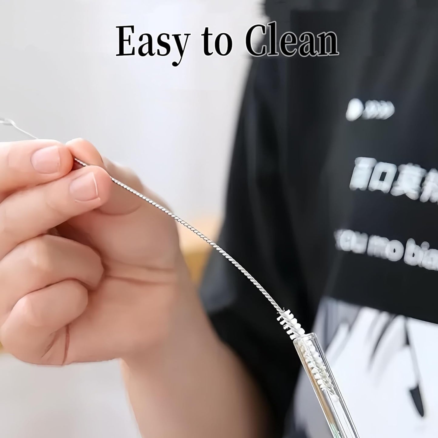 Stanley Replacement Glass Straws - Reusable Straws with Covers & Cleaning Brush | 12 PCS Set