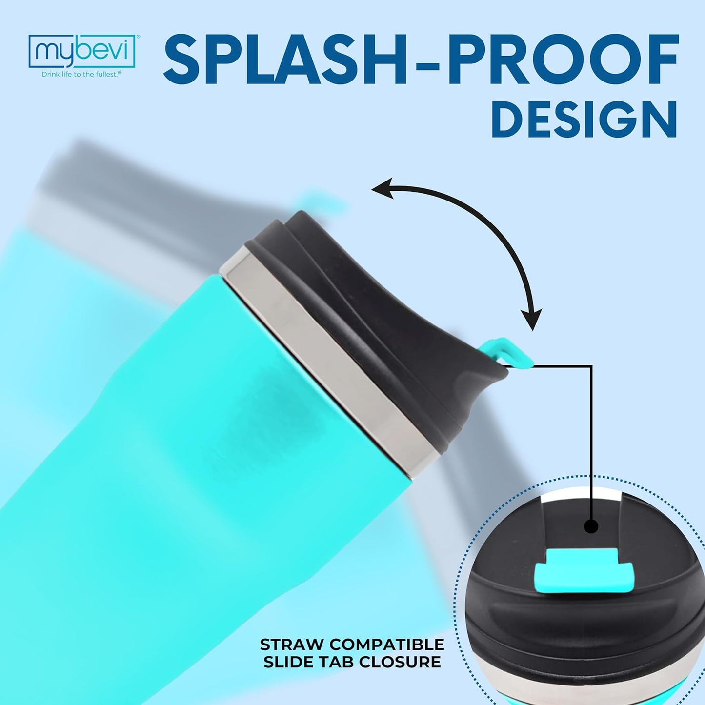 Retro Wave Insulated Tumbler - Triple-Layer Vacuum Stainless Steel Coffee & Tea Travel Cup | 12 oz Matte Turquoise, Spill-Resistant Lid