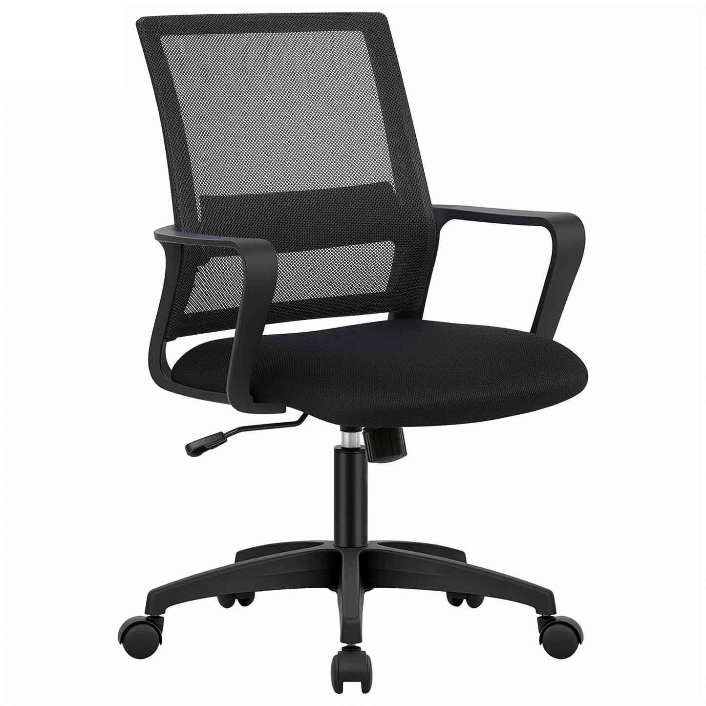 PayLessHere Gaming Chair Ergonomic Computer Chair Office Chair Video Game Chairs with Lumbar Support Desk Chair Armrest Mid Black Cushion Swivel Rolling Chair with Wheels for Home Office(Black)