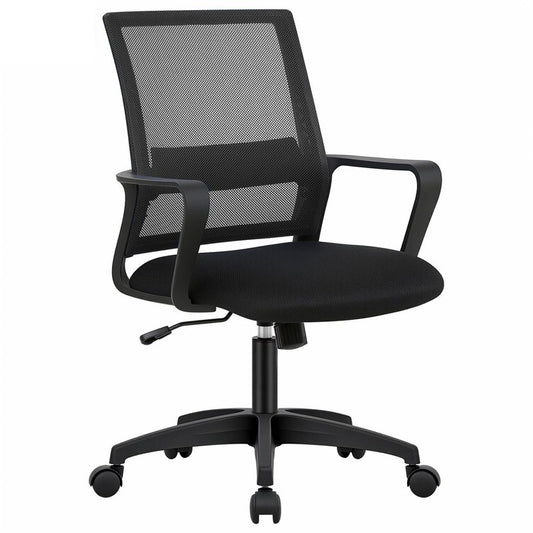 PayLessHere Gaming Chair Ergonomic Computer Chair Office Chair Video Game Chairs with Lumbar Support Desk Chair Armrest Mid Black Cushion Swivel Rolling Chair with Wheels for Home Office(Black)