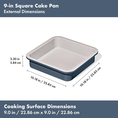 OXO Good Grips 9” Square Cake Pan - Non-Stick Pro Ceramic Coating in Storm Blue