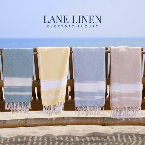 LANE LINEN Beach Towel - Beach Towels Oversized, Pre-Washed Large Beach Towels, Sandless Beach Towel, Quick Dry Travel Towel, Large Pool Towels, 39"x71" - Hunter Green