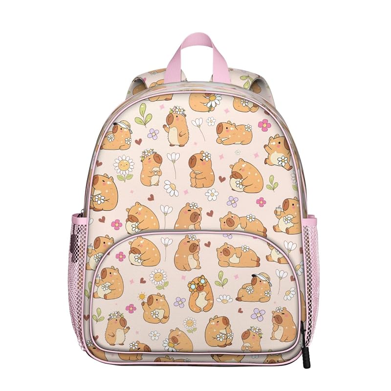 Variation Daisy Capybara Toddler Backpack for Girls Kids - Cute Preschool School Bag