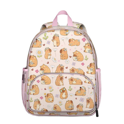 Variation Daisy Capybara Toddler Backpack for Girls Kids - Cute Preschool School Bag