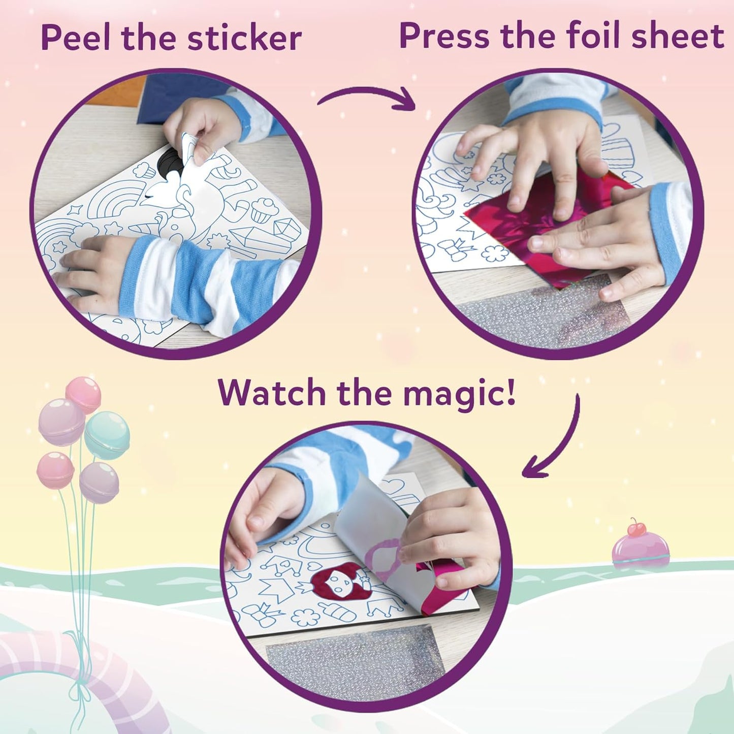 Skillmatics Foil Fun - No Mess Unicorns & Princesses Art Kit | Creative DIY Activity for Kids Ages 4-9