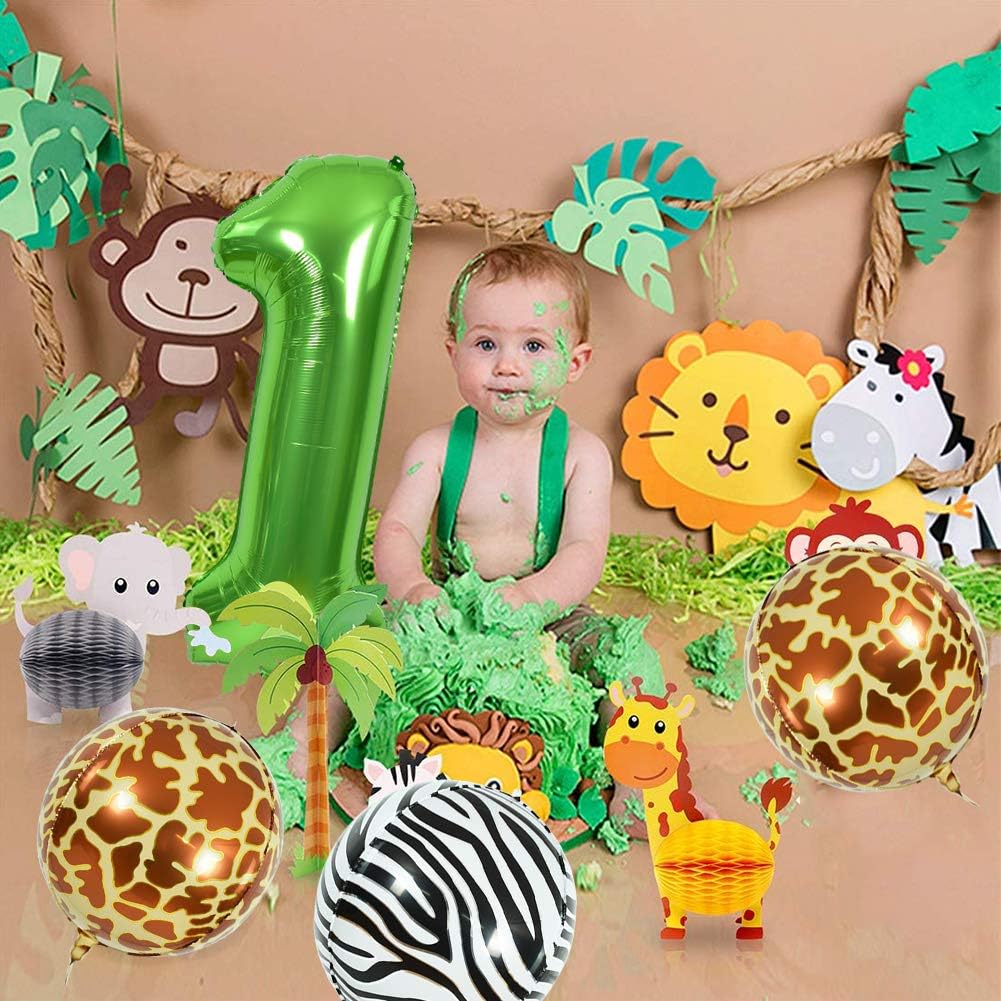 TONIFUL 40-Inch Green Number Balloons 0-9 | Helium Foil Mylar for Graduation & Birthday Celebrations