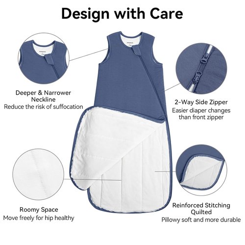 BubblePanda Modal Sleep Sack - Super Soft 0.5 Tog Toddler Blanket for Summer | 6-12 Months