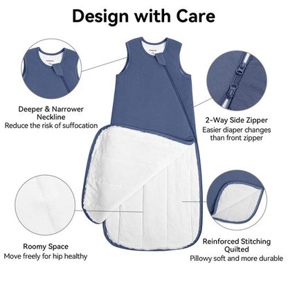 BubblePanda Modal Sleep Sack 6-12 Months 0.5 Tog Super Soft Toddler Sleep Sack for Babies Summer Lightweight 2-Way Zipper Baby Wearable Blanket