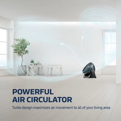 NEXAIR 7" Portable Turbo Fan - 3 Speed Adjustable Air Circulator | Quiet & Durable for Home & Office