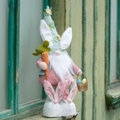 Unanscre Easter Bunny Gnome Plush Decoration - 26’’-36’’ Large Rabbit with Retractable Legs for Home Decor