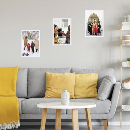 JCJMY 9x14 Picture Frame White for Wall Hanging, Wall Mounting Horizontally or Vertically, 9 x 14 Wall Gallery Poster Photo Frame with Shatter Resistant Plexiglass, White