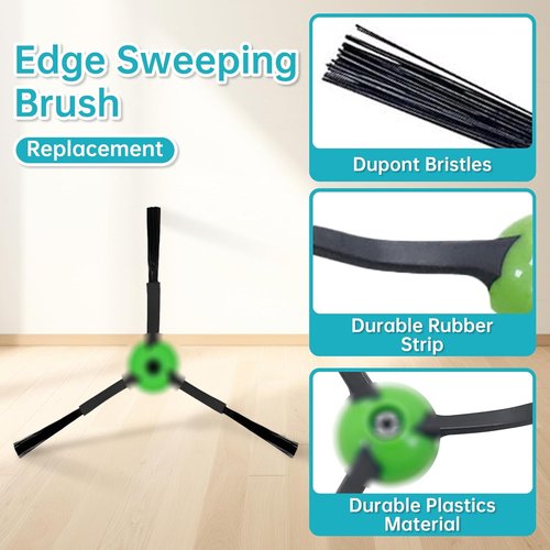 LOVECO Replacement Parts for iRobot Roomba E, I & J Series - 2 Rubber Brushes, 8 Filters, 8 Brushes