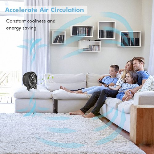 DR.PREPARE Desk Fan, 8 Inch Powerful Table Fan, Small Quiet Bedside Fan with 2 Speeds, Portable Personal Cooling Fan for Bedroom Sleeping Tabletop Office Home Kitchen Camping, Black