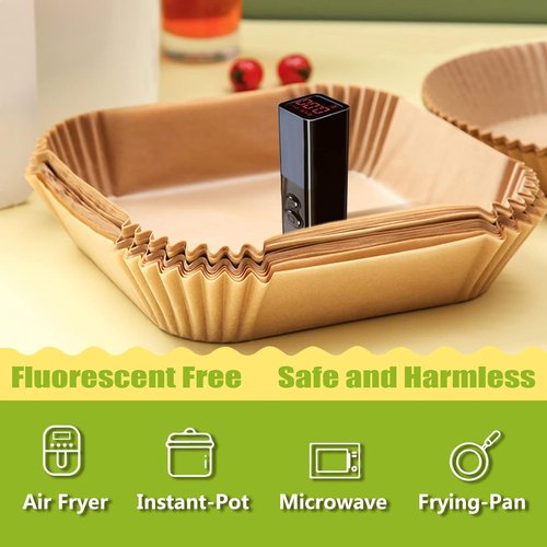 Air Fryer Liners - 10 Inch Square Non-Stick Parchment Paper | 150PCS Oil Resistant & Waterproof
