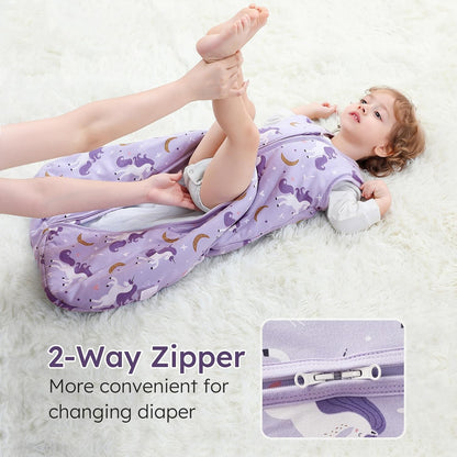 Yoofoss Baby Sleep Sack - 0-6 Months TOG 2.5 Wearable Blanket | 100% Organic Cotton, Soft & Warm