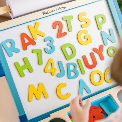 Melissa & Doug Double-Sided Magnetic Art Easel - Versatile Dry-Erase & Chalkboard for Kids