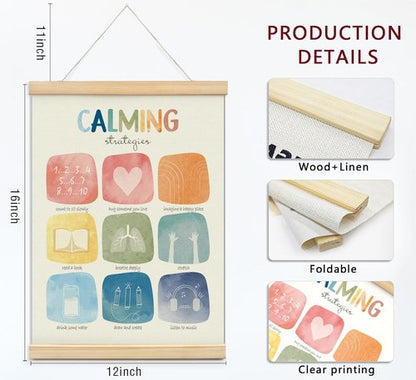 Foedor Calming Corner Posters - Mental Health Wall Art for Kids | Perfect for Nursery & Counseling Offices