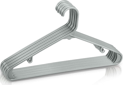 Utopia Home Plastic Hangers 50 Pack - Durable Space-Saving Closet Organizers - Ideal for Shirts, Pants & Coats (Grey)