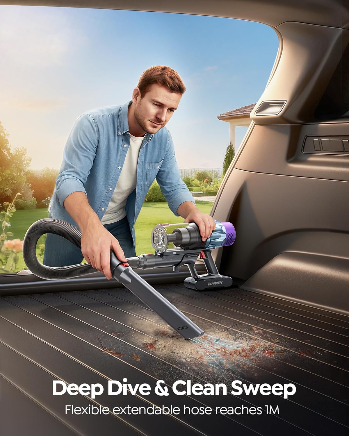 Skiennix Cordless Vacuum Cleaner - 70-Minute Runtime, 650W Power, Self-Standing Design | Ideal for Home, Pets & Hardwood Floors