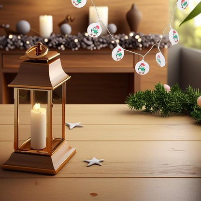 Ledmomo Christmas String Lights - 1.5M 10 LED Battery Operated Penguin Design for Indoor/Outdoor Decor