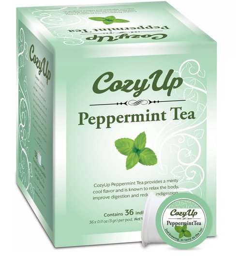 Cozy Up Peppermint Tea K-Cup Pods, 36-Count, Compatible with Keurig Brewers