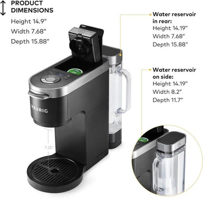 Keurig K-Duo Plus Coffee Maker - Single Serve & Carafe with 60oz Reservoir, Programmable Auto Brew, Black