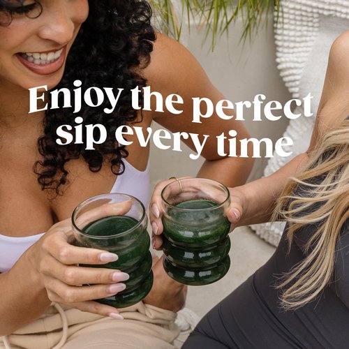 Bloom Nutrition Milk Frother, Hand Mixer, Electric, Handheld Drink Stirrer, Frothing Wand, Foam Maker for Coffee, Matcha, Protein, Greens, Stainless Steel, Battery Operated, Includes Whisk Stand