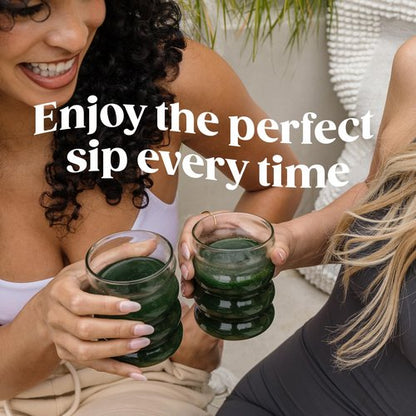 Bloom Nutrition Milk Frother, Hand Mixer, Electric, Handheld Drink Stirrer, Frothing Wand, Foam Maker for Coffee, Matcha, Protein, Greens, Stainless Steel, Battery Operated, Includes Whisk Stand