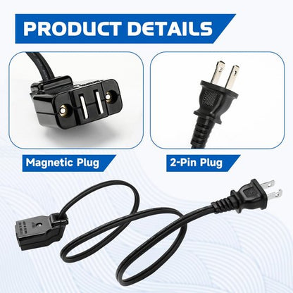 09982 Deep Fryer Magnetic Power Cord Replacement Parts for Presto FryDaddy GranPappy Electric Deep Fryers