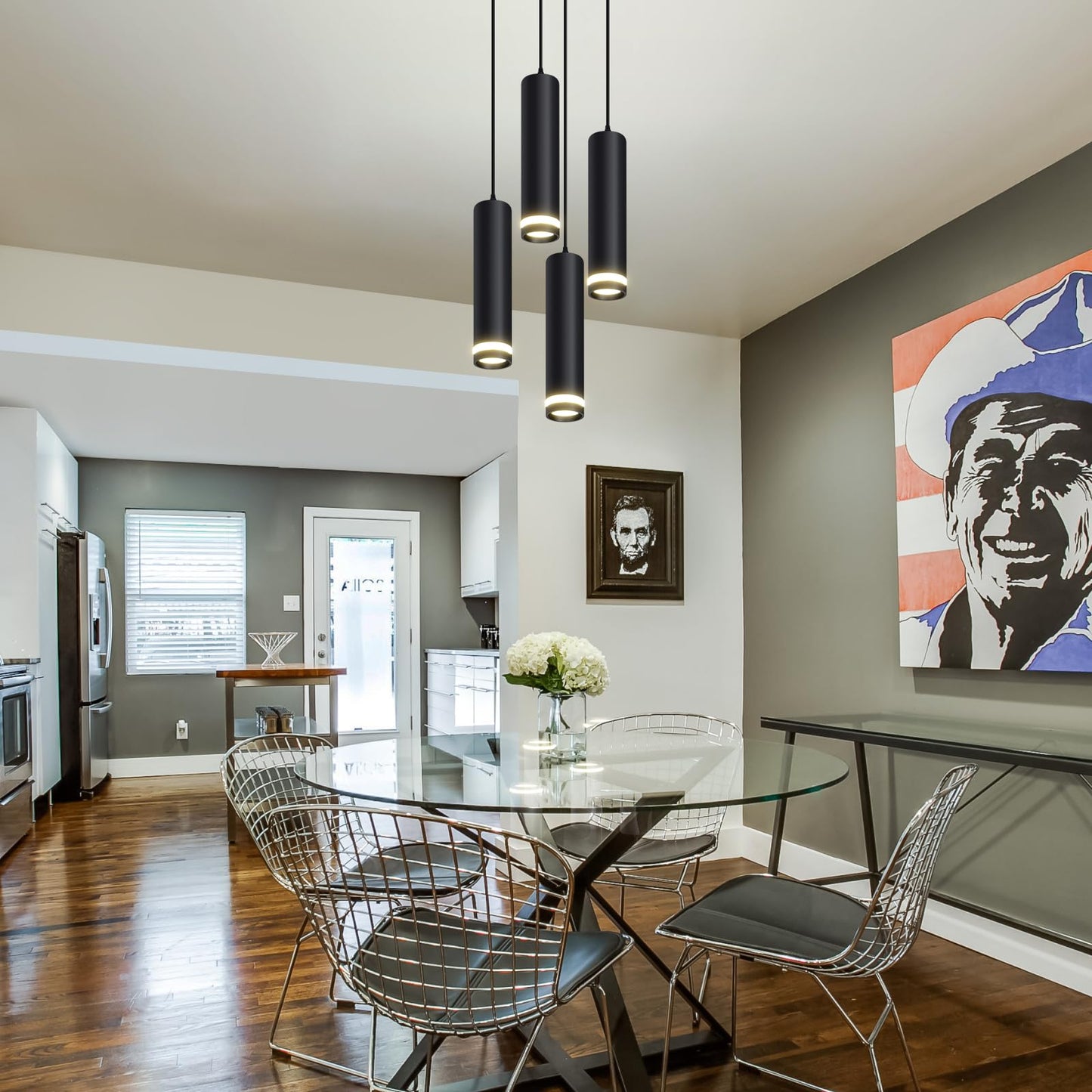 OKELI Modern Pendant Island Light Square 3-Light Smart