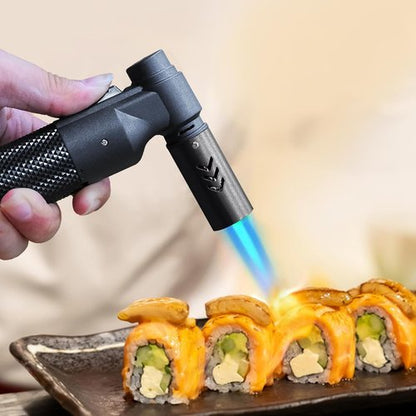Luxgaze Butane Torch - Refillable Mini Blow Torch with Big Jet Flame for Culinary & BBQ | Black