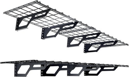 Atlas Heavy-Duty Garage Wall Shelves - 2-Pack 2x6 Ft | 800lbs Capacity Metal Floating Racks