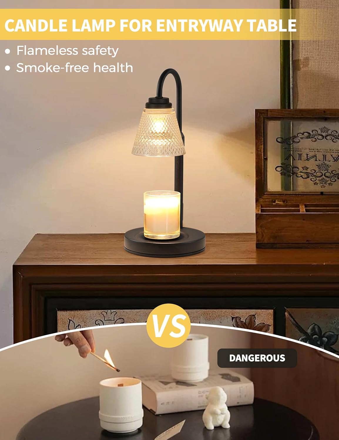 Skiennix Candle Warmer Lamp - Timer & Dimmer Feature | Perfect Birthday Gift for Mom & Friends