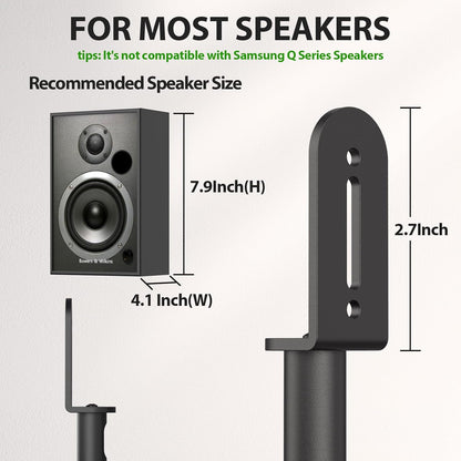 USX MOUNT Universal Speaker Stands - Height Adjustable 30" to 39" for Satellite & Bookshelf Speakers, 1 Pair