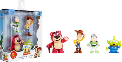 Jada Toy Story Metalfigs 4-Pack - Buzz Lightyear, Woody, Alien & Lotso | 2.5” Diecast Collectible Figures for Kids Ages 8+
