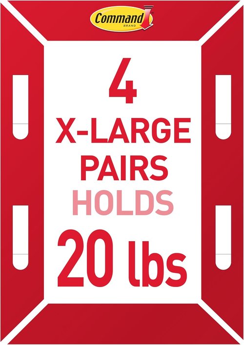 Command X-Large Picture Hanging Strips & 3M CLAW 45 lb. Drywall Hangers Bundle | 4 Hangers, 4 Spot Markers, 10 Strips