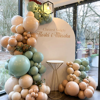 Voircoloria 110-Piece Sage Green Balloons - 12-Inch Olive Green Latex for Weddings, Graduations & Parties