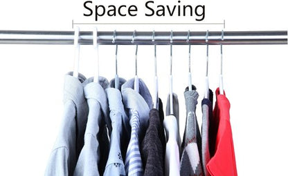 Finnhomy Heavy Duty Plastic Hangers - 50 Pack with Non-Slip Pads | Space-Saving Organizer for Closet, White