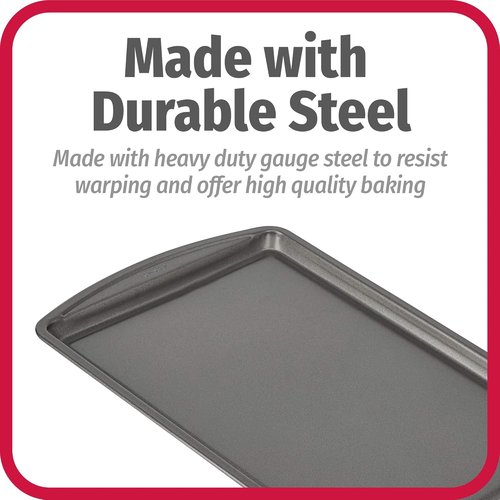 GoodCook Baking Sheet - Carbon Steel Construction, Scratch-Resistant & Nonstick | 9 x 13 Inch