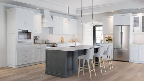 Furinno Shaker Farm Sink Bases Kitchen Cabinet, Ready to Assemble, 24 D x 36 W x 34.5 H, White